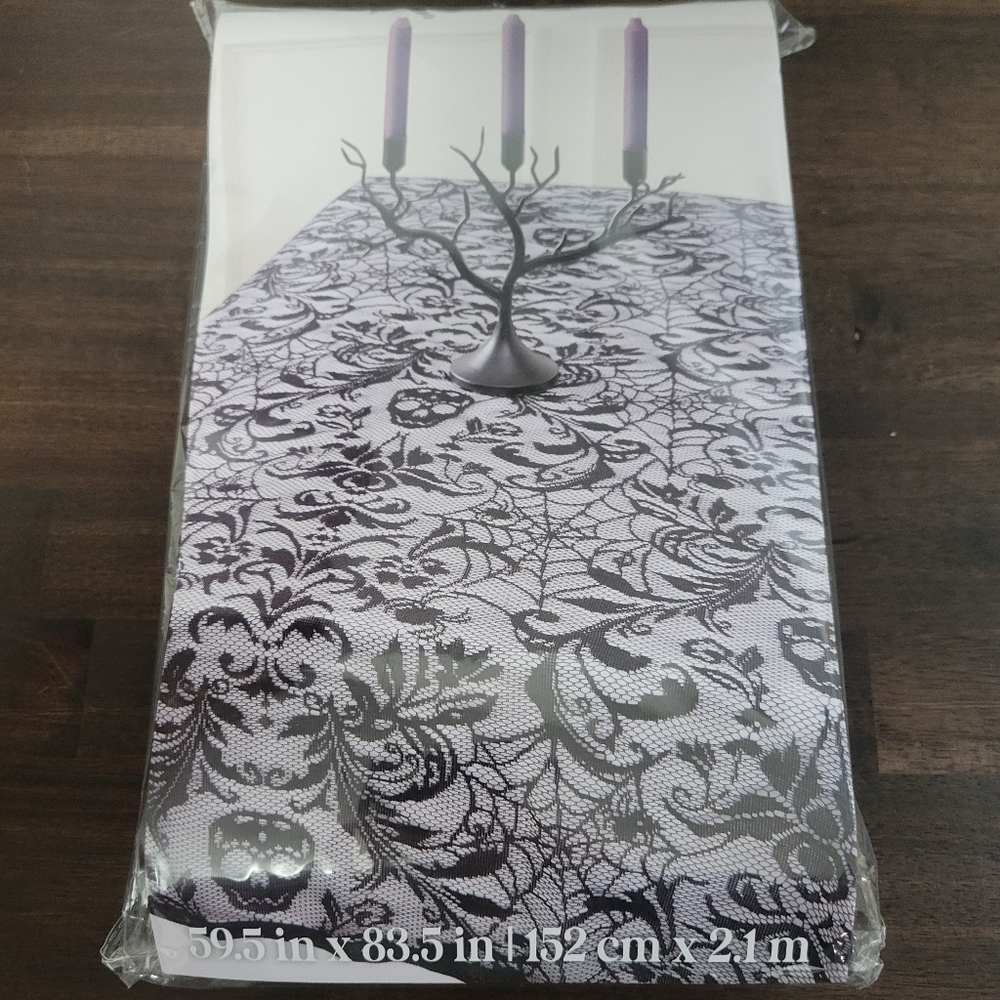 Black Polyester Tablecloth